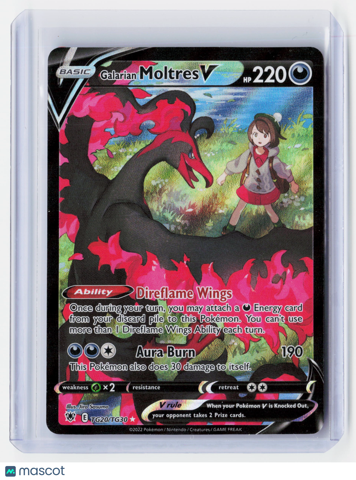 2022 Pokemon—Galarian Moltres V #TG20/TG30 Astral Radiance T.G.—Ultra Rare Holo