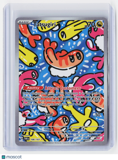 2024 Pokemon—Tatsugiri #186/167 Twilight Masquerade—Illustration Rare Holo