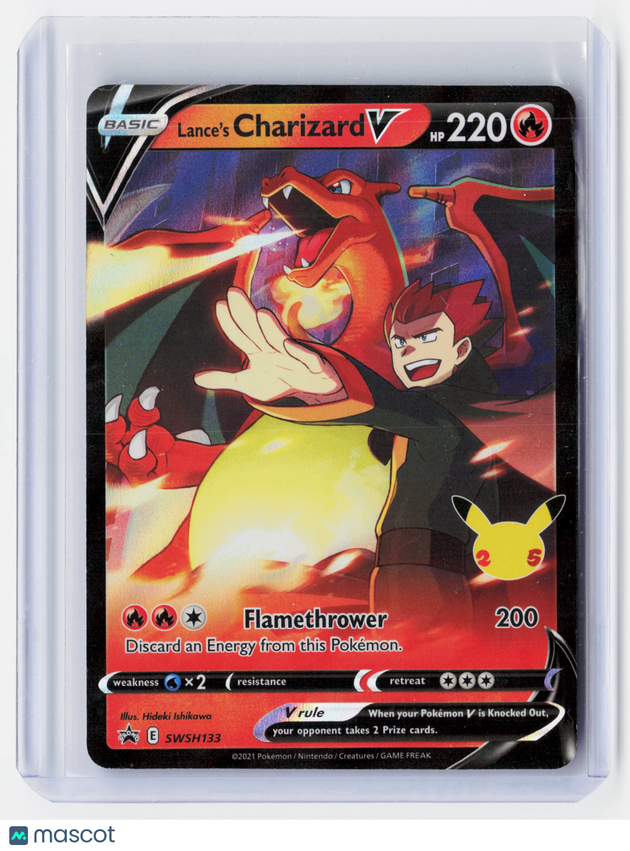 2021 Pokemon—Lance's Charizard V #SWSH133 Sword & Shield—Black Star Promo Holo