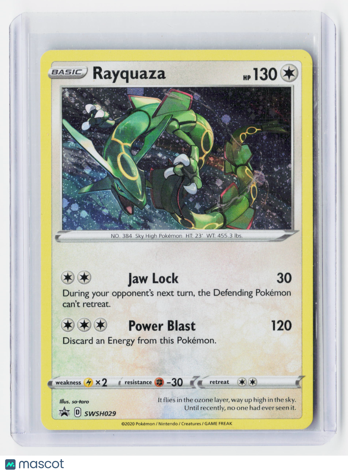 2020 Pokemon—Rayquaza #SWSH029 Sword & Shield—Black Star Promo Holo