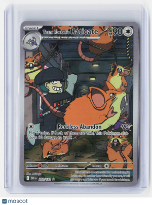 2025 Pokemon—Team Rocket's Raticate #202/182 Destined Rivals—Illustration Rare
