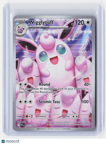 2025 Pokemon—Wigglytuff #105/94 Phantasmal Flames—Illustration Rare Holo