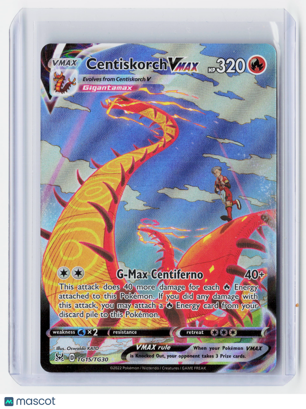 2022 Pokemon—Centiskorch VMAX #TG15/TG30 Lost Origin Trainer Gallery—UR Holo
