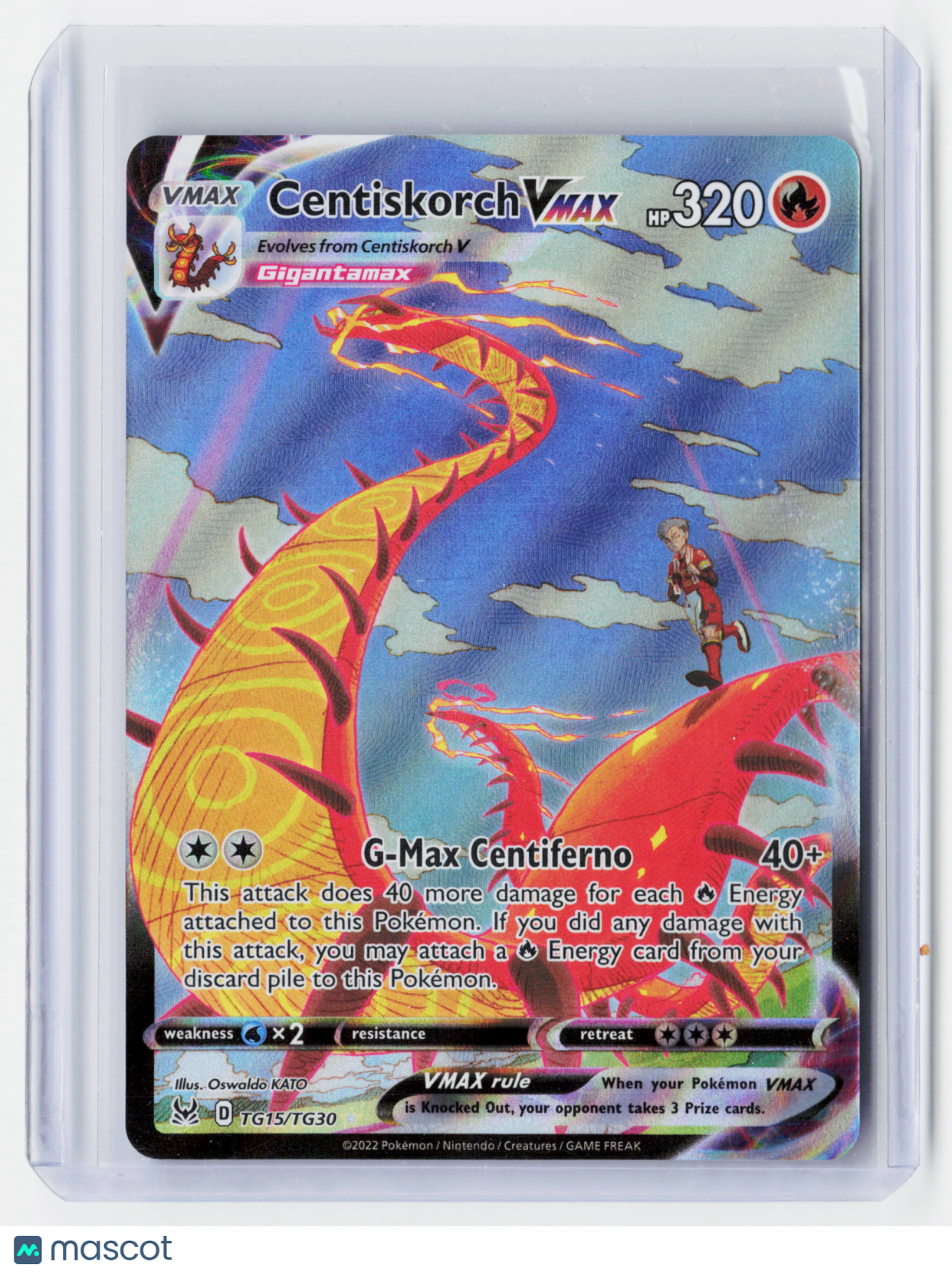 2022 Pokemon—Centiskorch VMAX #TG15/TG30 Lost Origin Trainer Gallery—UR Holo