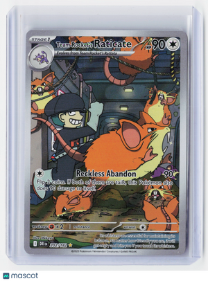 2025 Pokemon—Team Rocket's Raticate #202/182 Destined Rivals—IR Foil