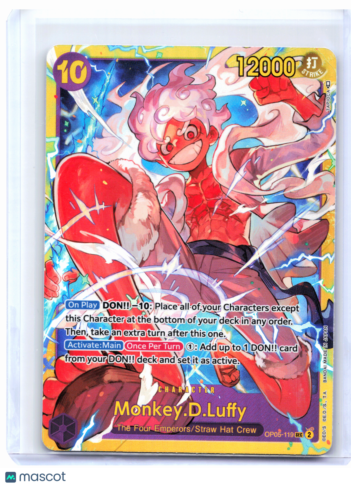 2023 One Piece—Monkey.D.Luffy #OP05-119 Awakening of the New Era—SEC Foil