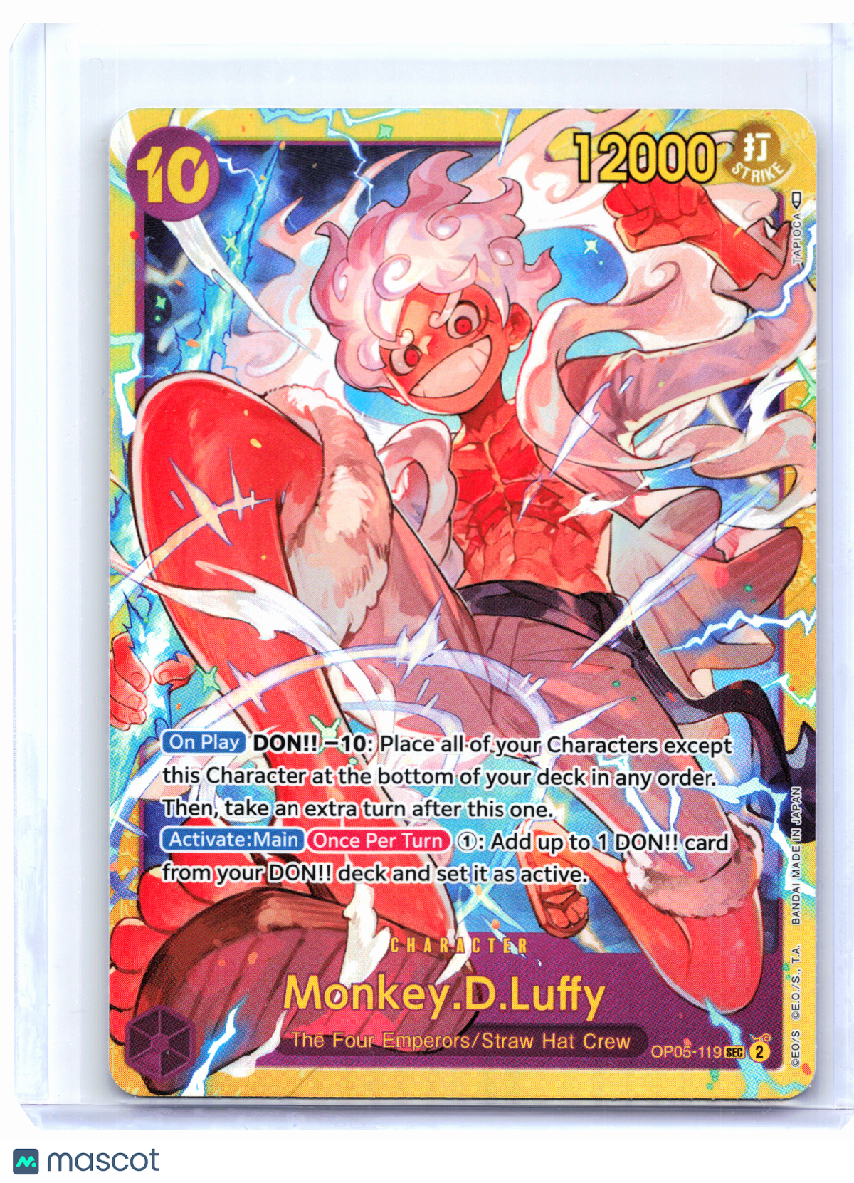 2023 One Piece—Monkey.D.Luffy #OP05-119 Awakening of the New Era—SEC Foil