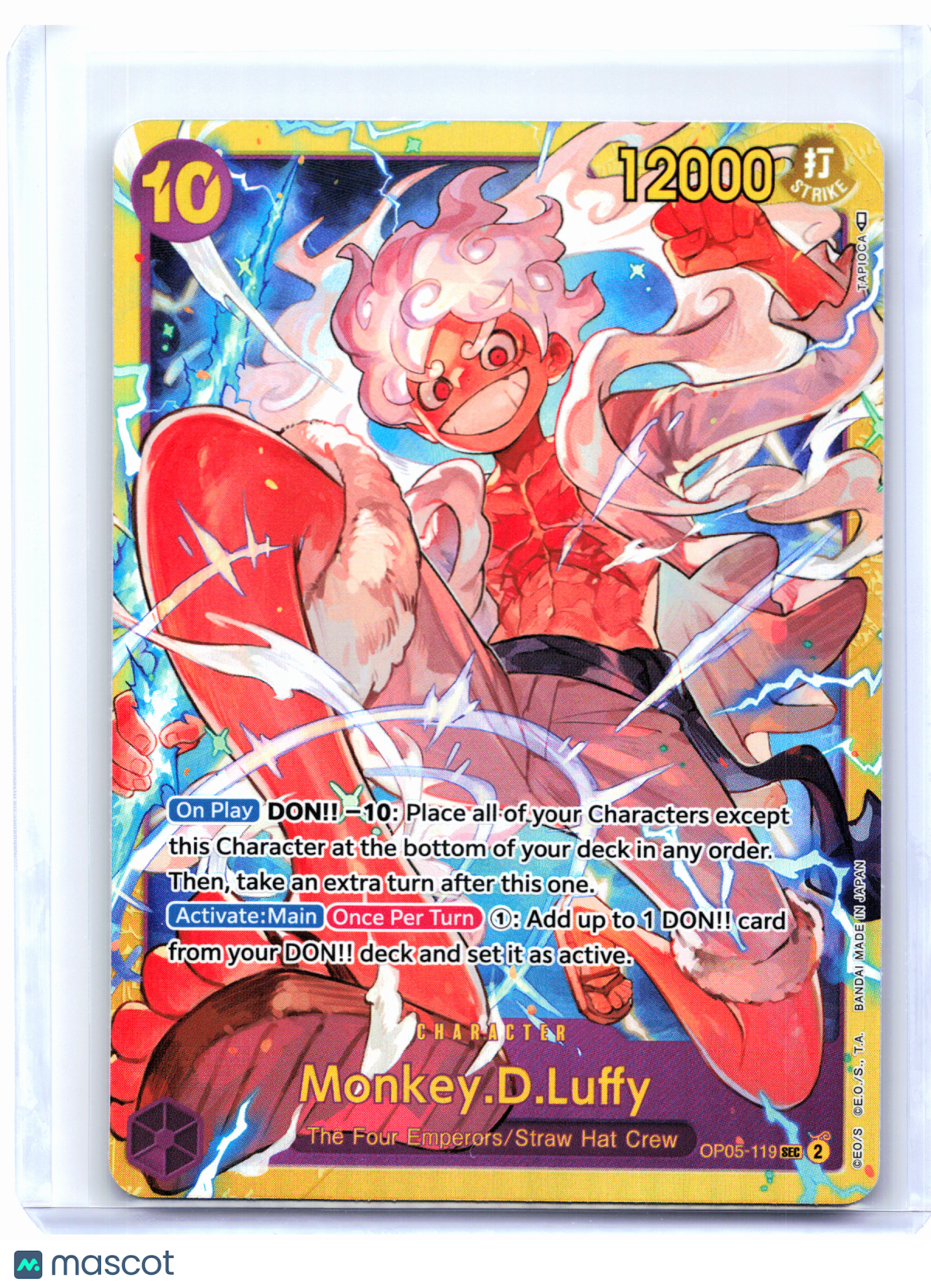 2023 One Piece—Monkey.D.Luffy #OP05-119 Awakening of the New Era—SEC Foil