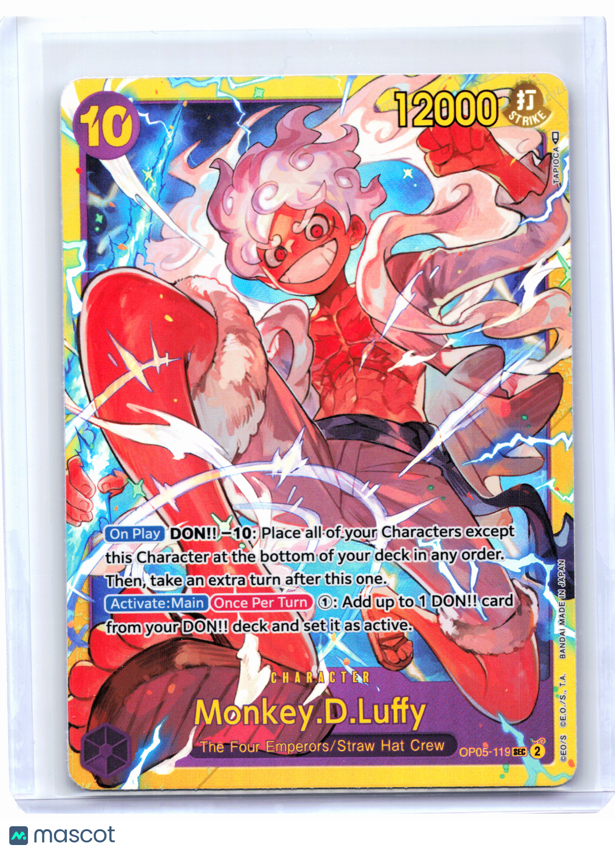 2023 One Piece—Monkey.D.Luffy #OP05-119 Awakening of the New Era—SEC Foil