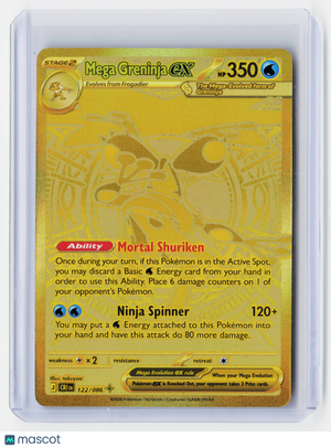 2026 Pokemon—Mega Greninja ex #122/086 Chaos Rising—MHR Holo [Moderately Played]