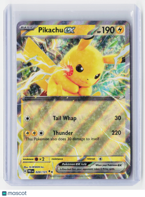 2025 Pokemon—Pikachu ex #28/131 Prismatic Evolutions—Double Rare Holo