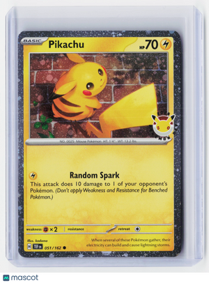 2024 Pokemon—Pikachu (Pokemon Day 2026) #051/162 (MCAP)—Common Holo
