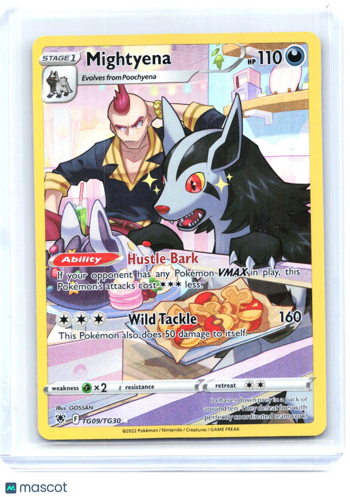 2022 Pokemon—Mightyena #TG09 Astral Radiance Trainer Gallery—Ultra Rare Holo