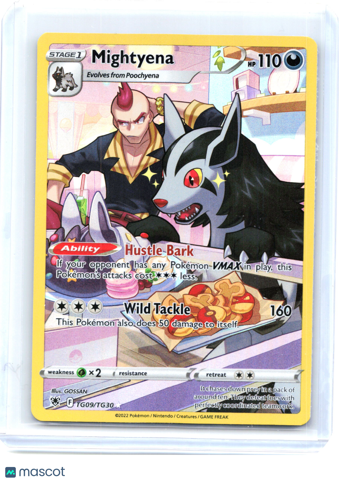 2022 Pokemon—Mightyena #TG09 Astral Radiance Trainer Gallery—Ultra Rare Holo
