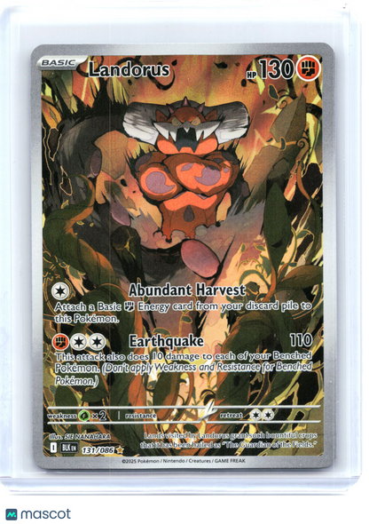 2025 Pokemon—Landorus #131 Black Bolt—Illustration Rare Holo