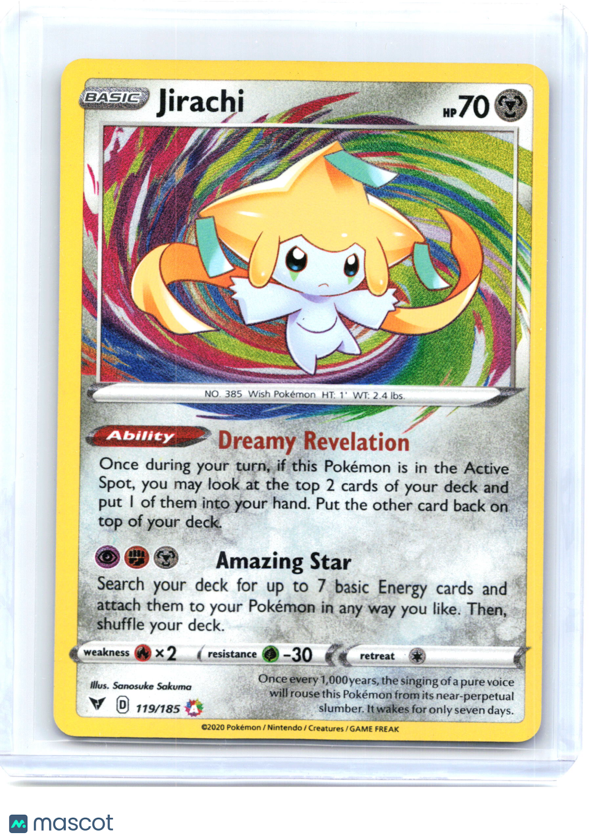 2020 Pokemon—Jirachi #119 Vivid Voltage—Amazing Rare Holo [Lightly Played]