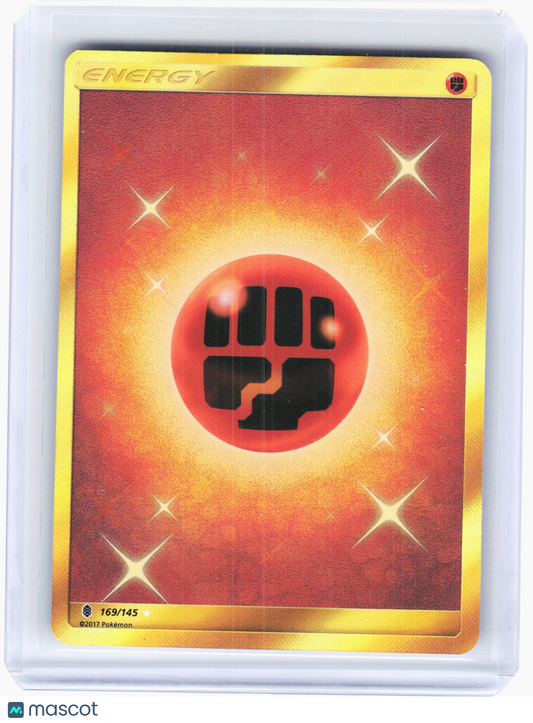 2017 Pokemon—Fighting Energy #169/145 Guardians Rising—Secret Rare Holo [MP ]