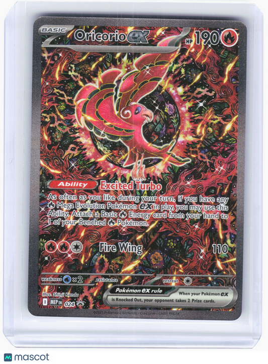 2025 Pokemon—Oricorio ex #024 Mega Evolution Promo—Black Star Promo Holo