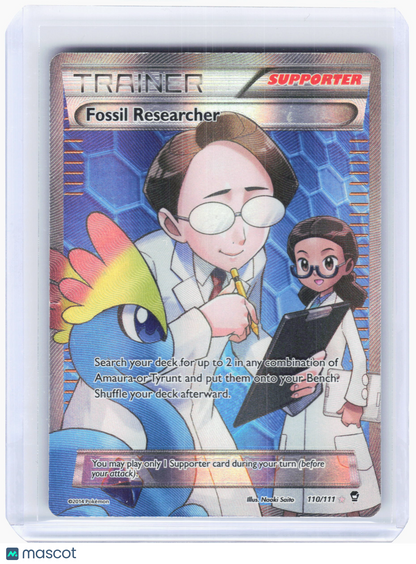 2014 Pokemon—Fossil Researcher #110/111 Furious Fists—Ultra Rare Holo [Damaged]