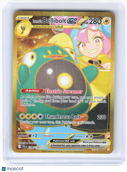2025 Iono's Bellibolt ex #188/159 Journey Together—Hyper Rare [Lightly Played]