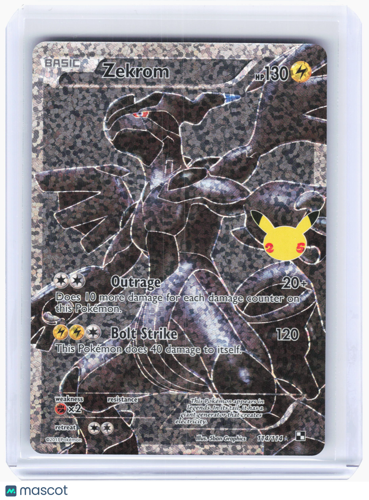 2021 Pokemon—Zekrom #114/114 Celebrations: Classic Collection—Classic Collection