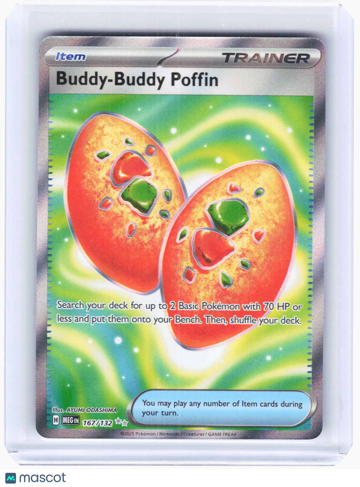 2025 Pokemon—Buddy-Buddy Poffin #167/132 Mega Evolution—Ultra Rare Holo