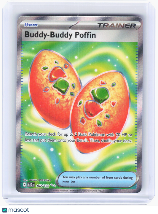2025 Pokemon—Buddy-Buddy Poffin #167/132 Mega Evolution—Ultra Rare Holo