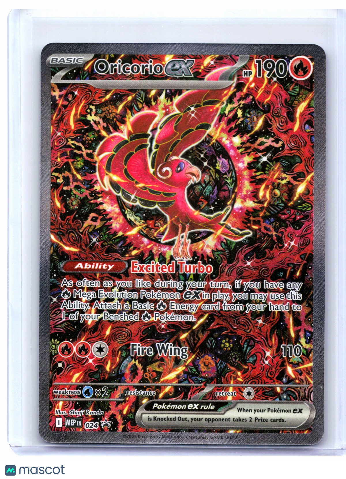 2025 Pokemon—Oricorio ex #024 Mega Evolution Promo—Black Star Promo Holo