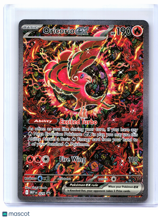 2025 Pokemon—Oricorio ex #024 Mega Evolution Promo—Black Star Promo Holo