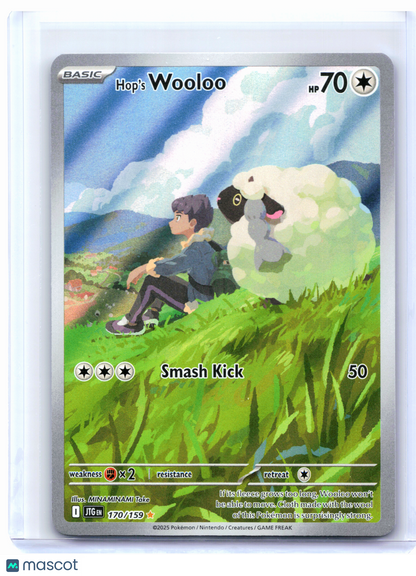 2025 Pokemon—Hop's Wooloo #170/159 Journey Together—Illustration Rare Holo