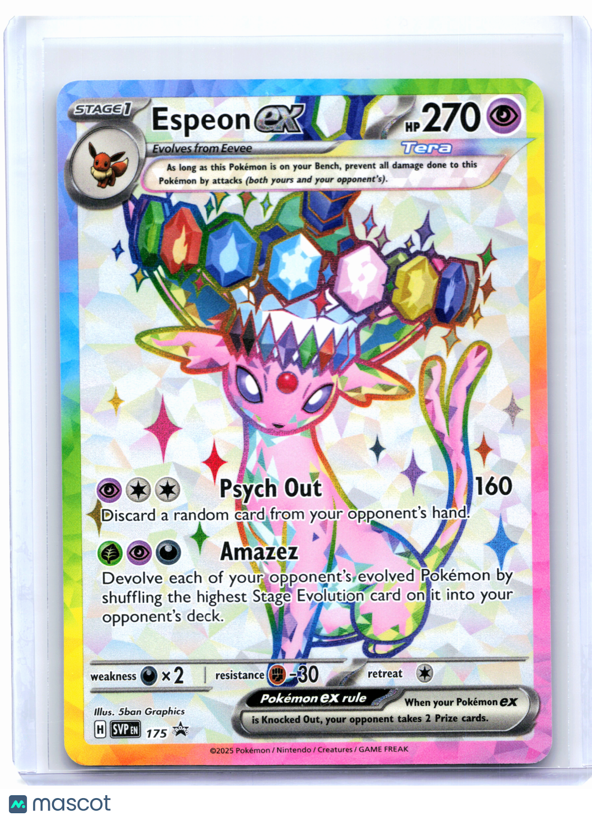 2025 Pokemon—Espeon ex #175 Scarlet & Violet Promo—Black Star Promo Holo