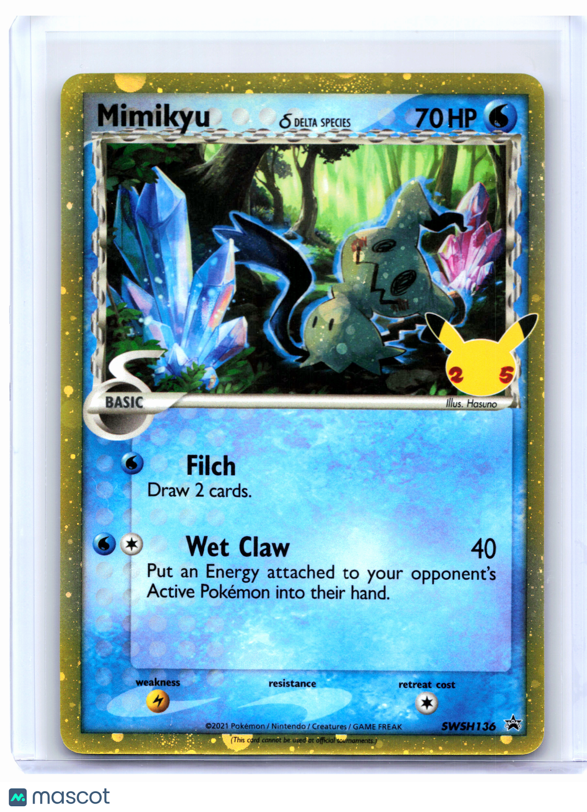 2021 Pokemon—Mimikyu (Delta Species) #SWSH136 Celebrations—Promo Holo [LP]