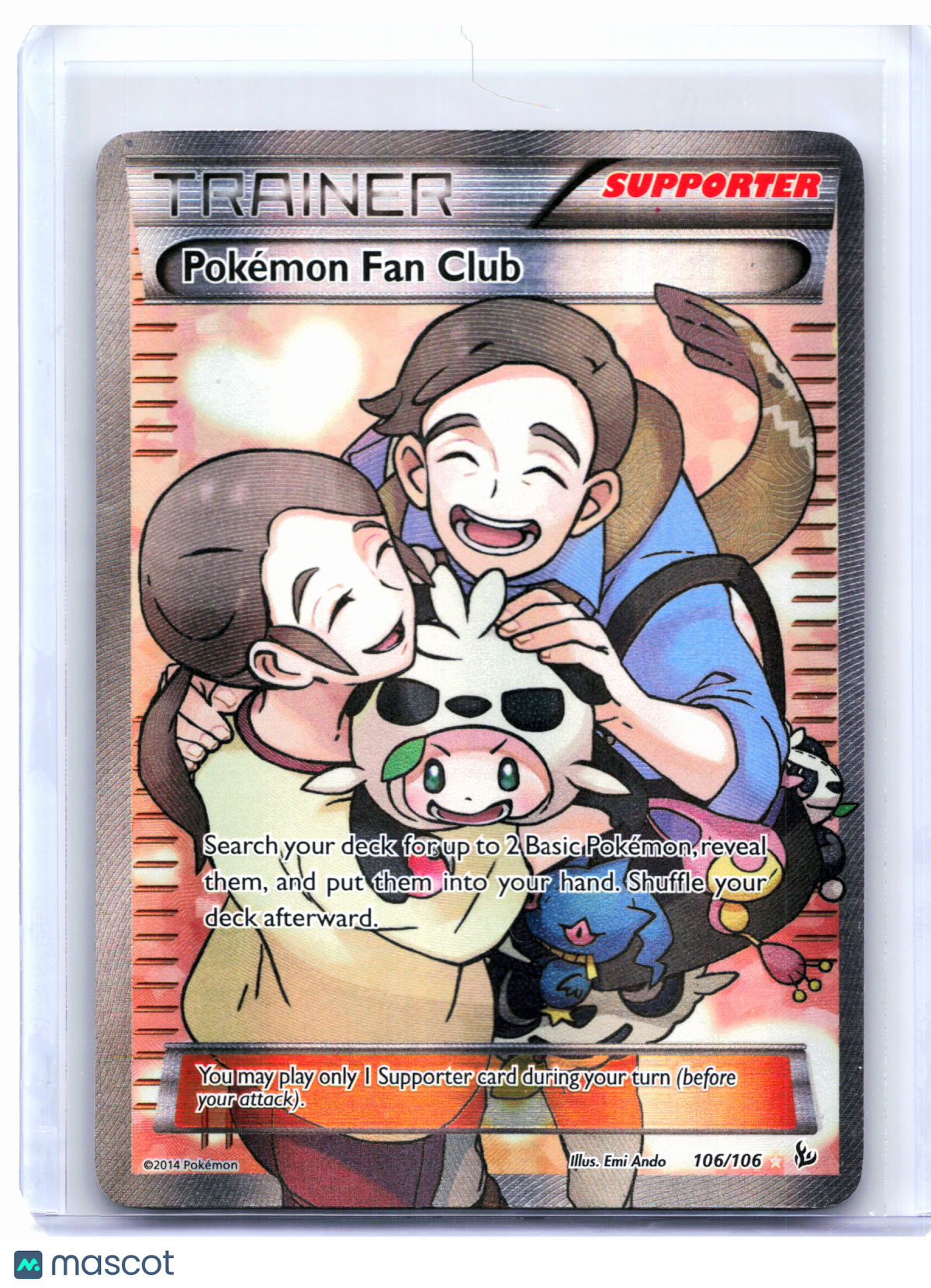 2014 Pokemon—Pokemon Fan Club (Full Art) #106/106 Flashfire—Ultra Rare [Damaged]