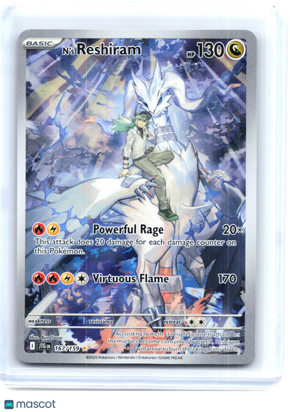 2025 Pokemon—N'S Reshiram #167 Journey Together—Illustration Rare Holo