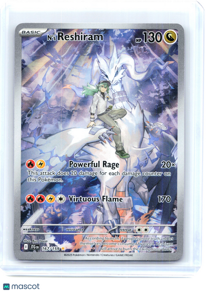 2025 Pokemon—N'S Reshiram #167 Journey Together—Illustration Rare Holo