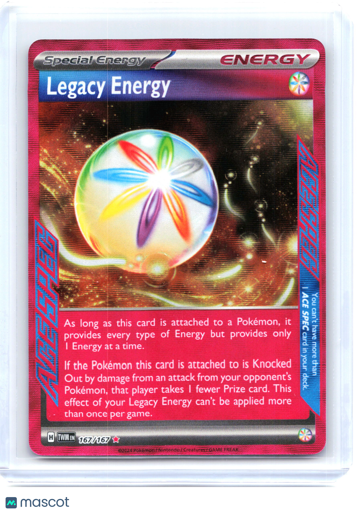 2024 Pokemon—Legacy Energy #167 Twilight Masquerade—ACE SPEC Rare Holo