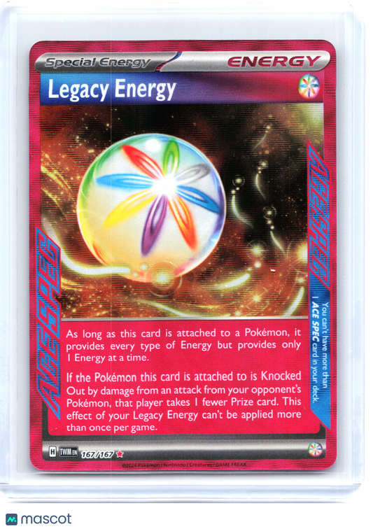 2024 Pokemon—Legacy Energy #167 Twilight Masquerade—ACE SPEC Rare Holo