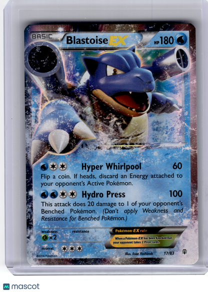 2016 Pokemon—Blastoise EX #17/83 Generations—Ultra Rare Holo [Heavily Played]