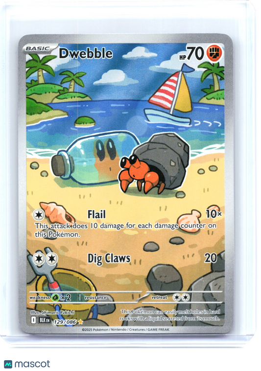 2025 Pokemon—Dwebble #129 Black Bolt—Illustration Rare Holo [Lightly Played]