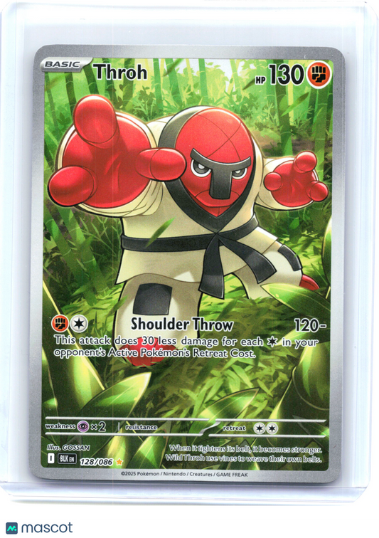 2025 Pokemon—Throh #128 Black Bolt—Illustration Rare Holo [Lightly Played]