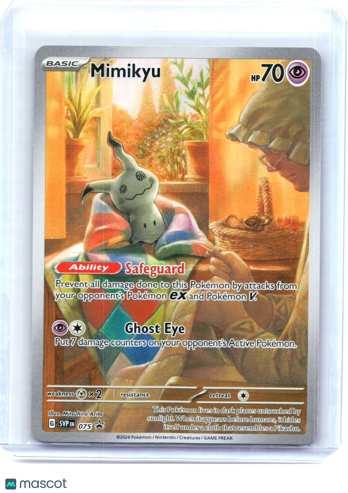 2024 Pokemon—Mimikyu #075 Scarlet & Violet Promos—Black Star Promo Holo