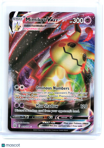 2022 Pokemon—Mimikyu VMAX #69 Brilliant Stars—Ultra Rare Holo