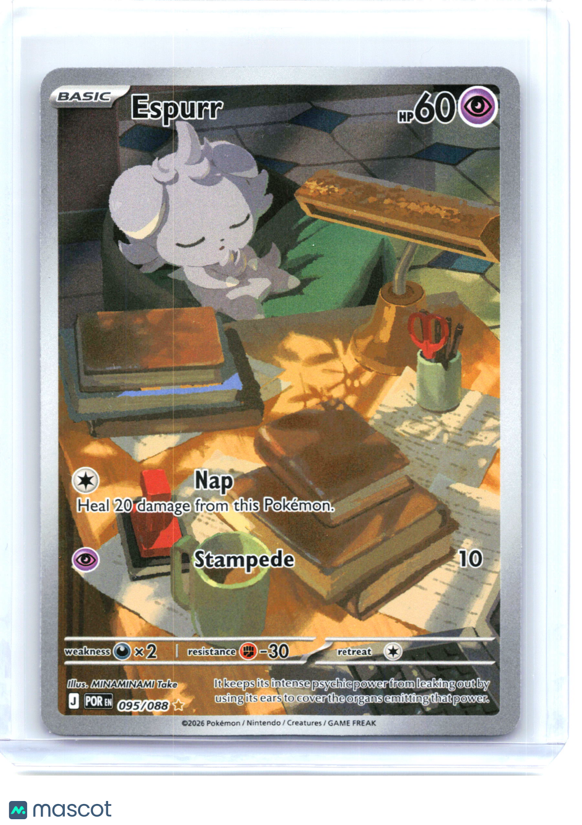 2026 Pokemon—Espurr #95 Perfect Order—Illustration Rare Holo