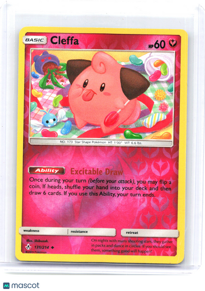 2019 Pokemon—Cleffa #131 Unbroken Bonds—Uncommon Reverse Holo