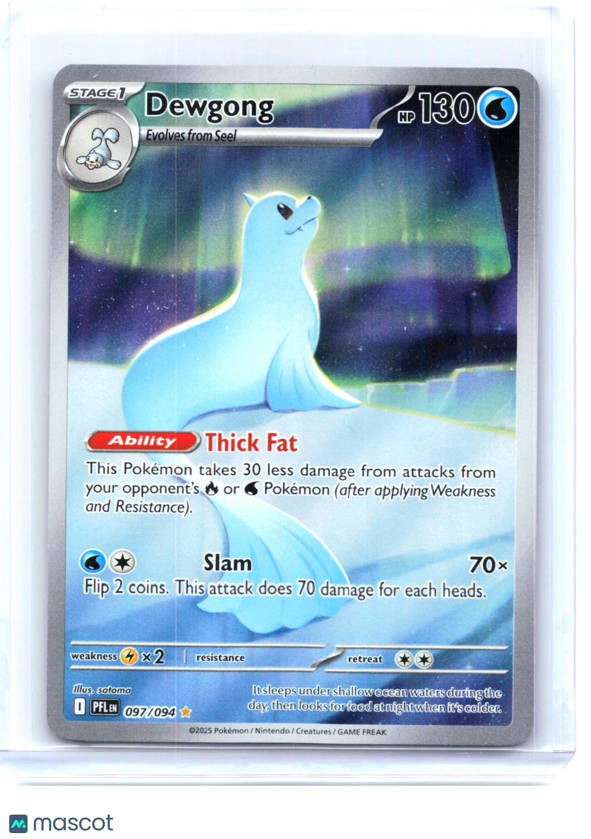 2025 Pokemon—Dewgong #97 Phantasmal Flames—Illustration Rare Holo