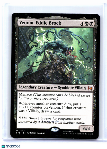 2025 Magic: TG—Venom, Eddie Brock #12 Marvel's Spider-Man Eternal—Mythic Nonfoil
