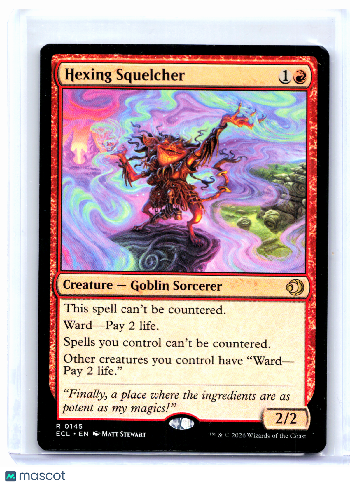 2026 Magic: The Gathering—Hexing Squelcher #0145 Lorwyn Eclipsed—Rare Nonfoil