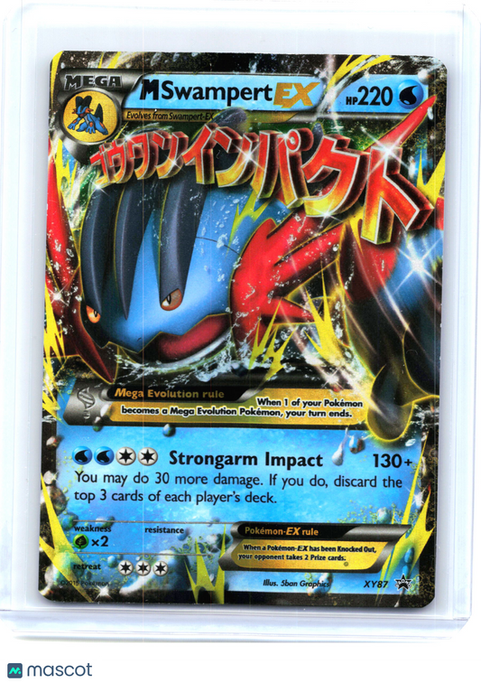 2015 Pokemon—M Swampert EX #XY87 XY Promos—Black Star Promo Holo [Damaged]