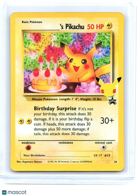 2021 Pokemon—_'s Pikachu #24 Celebrations: Classic Collection—Black Star Promo