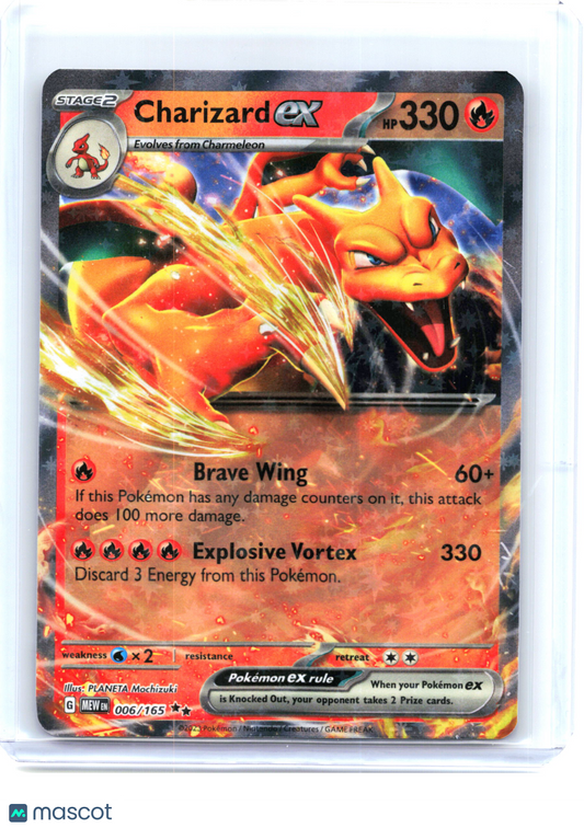 2023 Pokemon—Charizard ex #6 Scarlet & Violet 151—Double Rare Holo [MP]